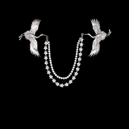 Crane Wing Chain Pin - 18k Yellow Gold