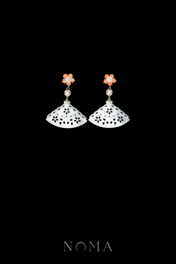 PJW-202500001-Fan-Shaped-Eyelet-Shell-Earrings-18k-Yellow-Gold-White-Mother-of-Pearl