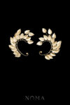 925-202100012-Athens-Leaves-Earpiece-Doff-Gold-Left