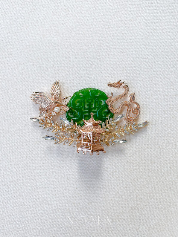 CHN-202000006-Extravagant-Crane-Dragon-Jade-Brooch-Gold-Jade