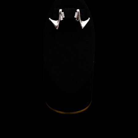 Deconstructed Earrings - Rhodium White Gold (Clip)
