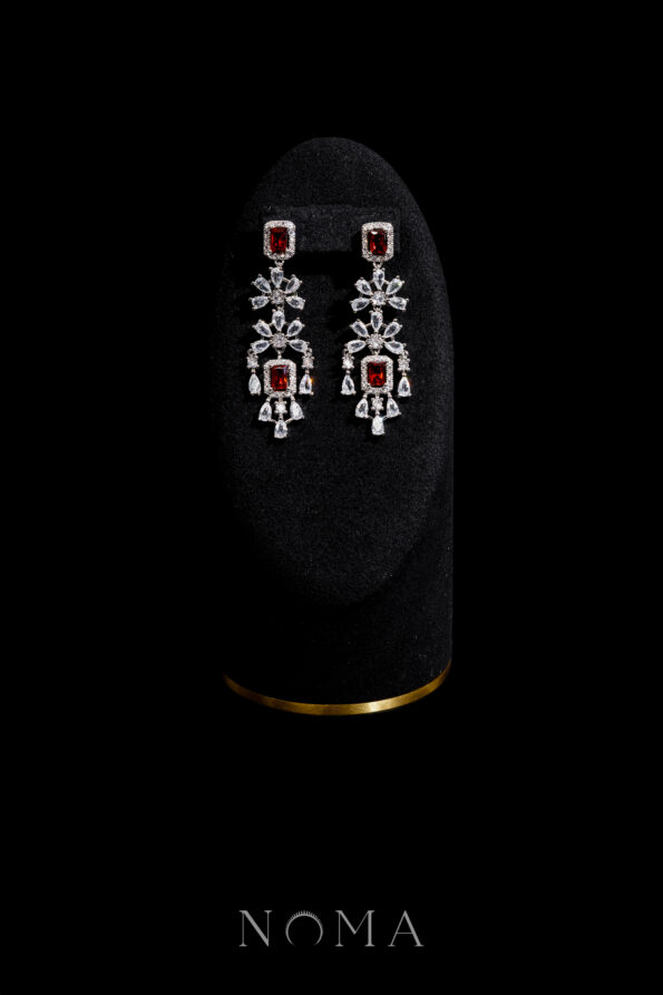 DJW-202400086-Luxurious-Dangling-Earrings-Rhodium-White-Gold-Ruby-1