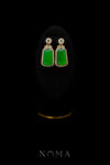 JJW-202100029-Superior-Short-Bar-Jade-Single-Halo-Earrings-18k-Yellow-Gold-Jade