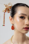 JJW-202400002-Superior-Oval-T-Carved-Rounded-Teardrop-Small-Jade-Earrings-18k-Yellow-Gold-Red-Jade