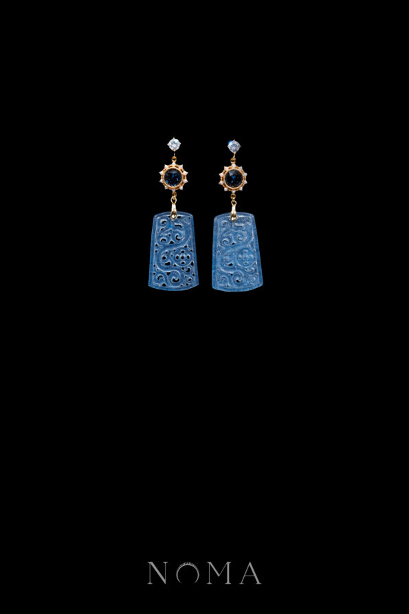 JJW-202400040-Carved-Trapezium-Monumental-Jade-Shine-Earrings-18k-Yellow-Gold-Blue-Jade-1