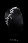 Paved Twigs Pearl Single Hairvine/Belt - White Gold