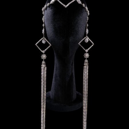 Royal Square Headpiece - White Gold