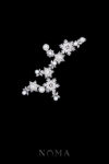 Pearly Snowflakes Side Hairvine/Brooch - White Gold