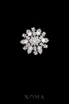 Dazzling Hexa Brooch - White Gold