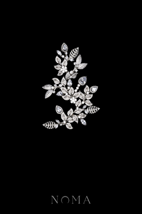 ACC-202400101-Modern-Paved-Twigs-Deco-Side-HairvineBrooch-White-Gold-Right