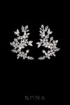 Modern Paved Twigs Deco Side Hairvine Pair - White Gold (1 pair)
