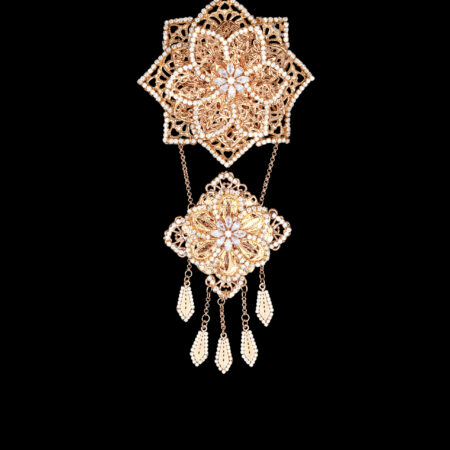 Kembar Gemulai Brooch - Gold