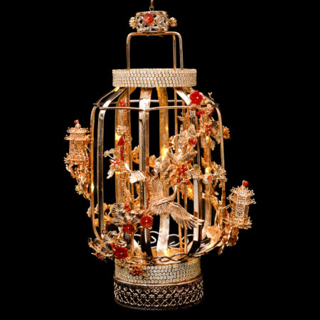 Crane Heavenly Lantern - Gold, Red