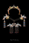 CHN-202400046-Colorful-Swallow-Pagoda-Set-Gold-Blue-4-pcs