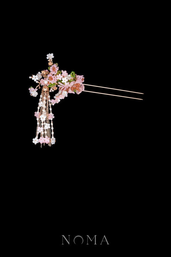 CHN-202400103-Beaded-Floral-Blossom-Hairpin-Gold-Pink