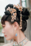 CHN-202400117-Harmonious-Peacock-Pagoda-Middle-Hairpin-Gold-Pink