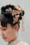 CHN-202400118-Harmonious-Crane-Pagoda-Ornament-Hairpin-Gold-Pink-Left