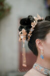 CHN-202400119-Harmonious-Crane-Pagoda-Ornament-Hairpin-Gold-Pink-Right