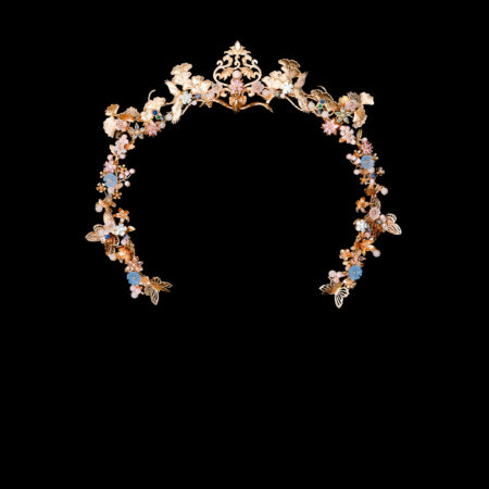 Harmonious Phoenix Ornament Crown - Gold, Pink