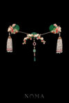 CHN-202400157-Carved-Jade-Crane-Ginkgo-Full-Set-Gold-Pink-3-pcs