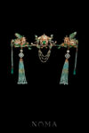 Colorful Oriental Ornament Set - Gold, Turquoise (3 pcs)