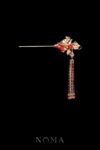 CHN-202400195-Crane-Ginkgo-Harmony-Hairpin-Gold-Ruby-Right