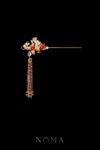 CHN-202400195-Crane-Ginkgo-Harmony-Hairpin-Gold-Ruby-Right
