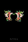 Colorful Tree Blossom Earpiece Pair  - Gold (1 pair)