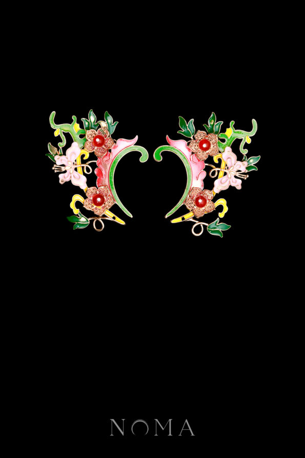 CHN-202400308-Colorful-Tree-Blossom-Earpiece-Pair-Gold-1-pair