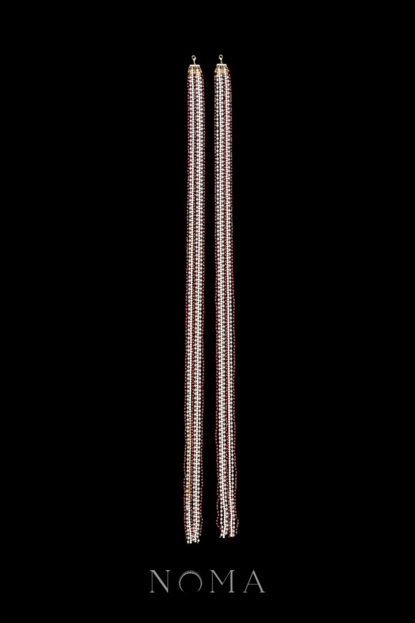 CHN-202400309-Extra-Long-Pearl-Diamond-Beads-Tassel-Set-Gold-Red-2-pcs-1
