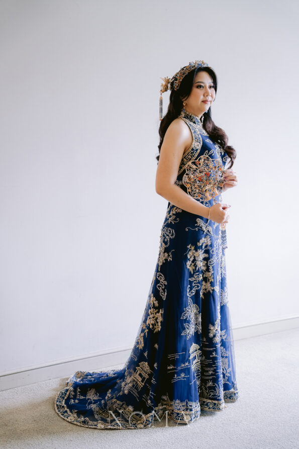 CHN-202500078-Colorful-Crane-Lotus-Ornament-Fan-Gold-Sapphire-2