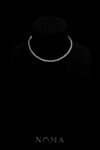 Round 0.1 ct Tennis Choker - Rhodium White Gold