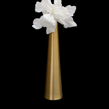 CC Floral Cascade Hairpin - White Silver, White