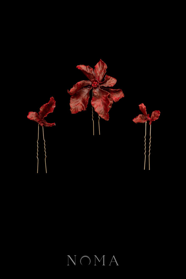 FLR-202500001-CC-Blazing-Floral-Hairpin-Set-Gold-Red-3-pcs
