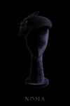 Satin Cap Millinery - Black