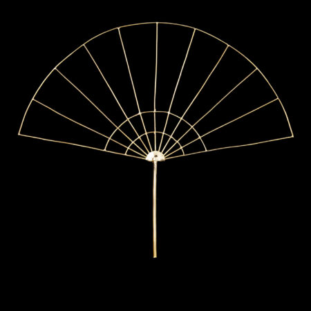 Blank Chinese Fan Frame - 18k Yellow Gold