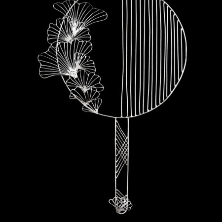 Ginkgo Minimalist Fan - Rhodium White Gold