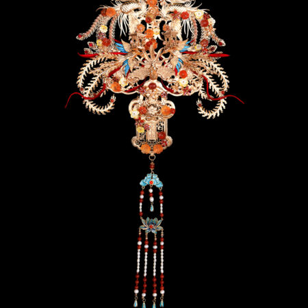 ET Wave Phoenix Deco Fan - Gold, Ruby