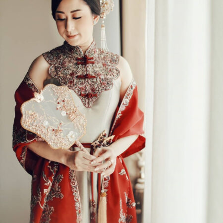 Pagoda Pink Hairpin - Gold, Pink (Left)