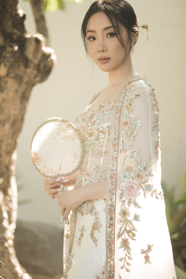 CHN-202000049-Pink-Flower-Ponytail-Cuff-Set-Gold-Pink-2-pcs-7