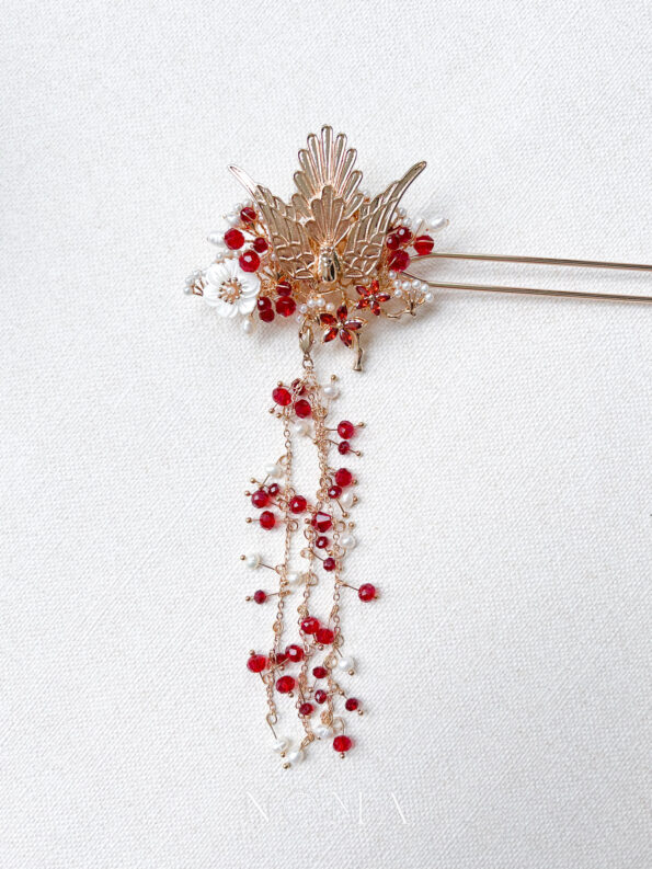 CHN-202100100-Phoenix-Ruby-Flowers-Hairpin-Gold-Ruby-Right