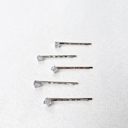Jewelry Simple Pin Set - Rhodium White Gold (5 pcs)