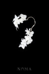 CC Floral Accent Earpiece - White Silver, White (Left)