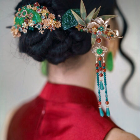 Lunar Bold Jade Garden Middle - Gold, Jade